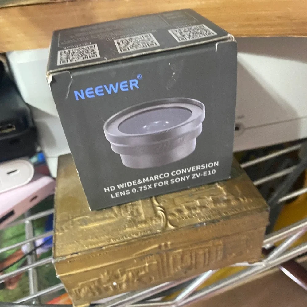 NEEWER LS-30 HD Wide Angle Macro Conversion Lens 0.75X Sony ZV-E10 Black‎ NEW